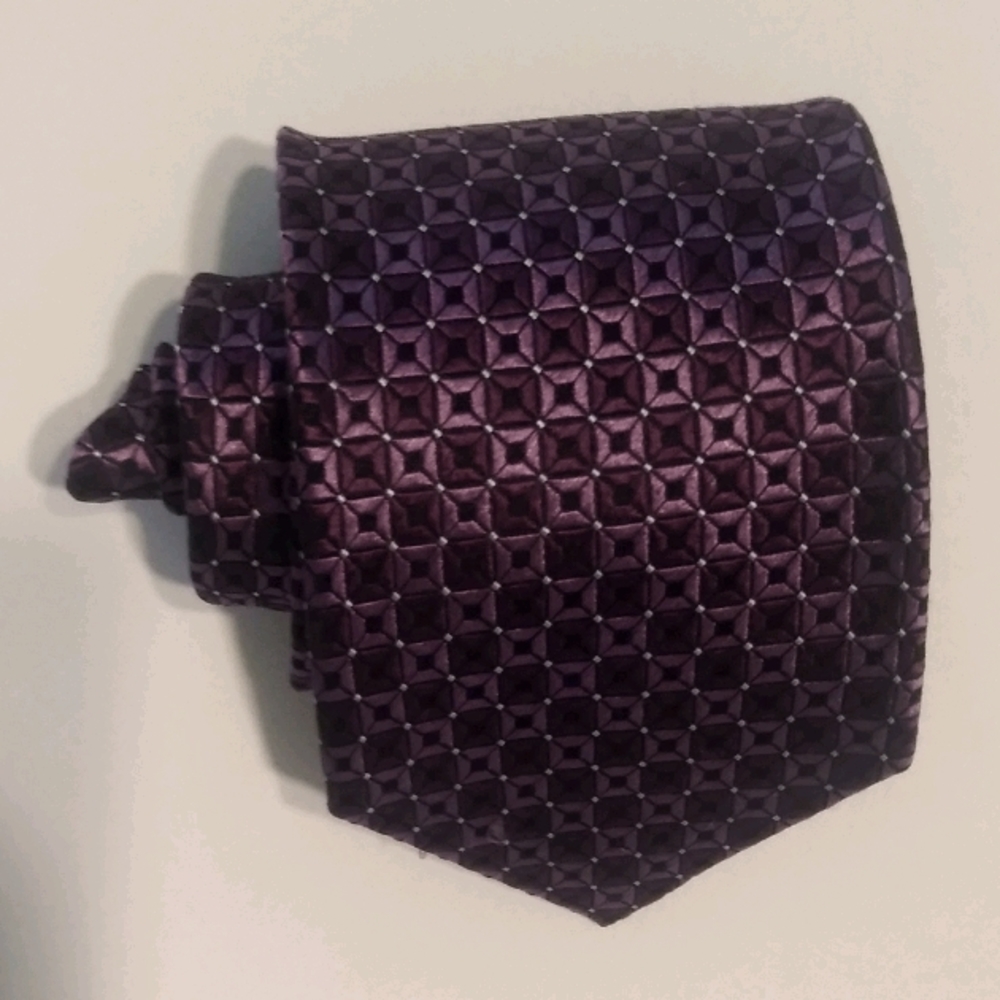 Stafford performance purple design men's necktie